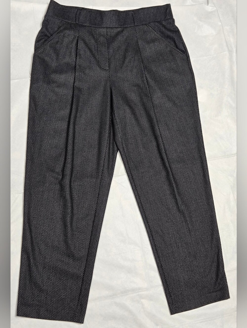 Wren New York M Pull On Knit Trousers Dress Pants Geometric Design Stretch